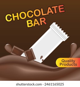 chocolate and milk poster design template
