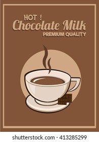 Chocolate Milk  Poster. Isolated Vector