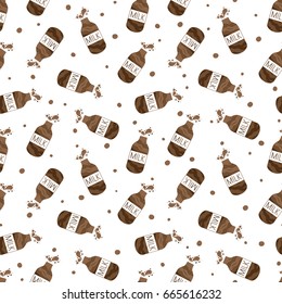 Chocolate Milk Seamless Pattern