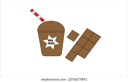 chocolate milk shake vector creation in illustrator