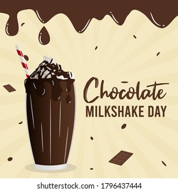 Chocolate Milkshake Day Vector Illustration