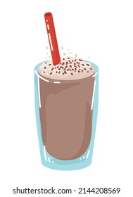 chocolate milkshake drink isolated icon