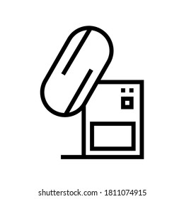 chocolate mixing tool line icon vector. chocolate mixing tool sign. isolated contour symbol black illustration