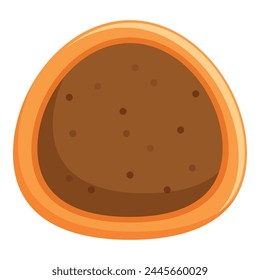 Schokolade Mochi Ikone Cartoon Vektorgrafik. Essen. Pastell gesunder Gourmet