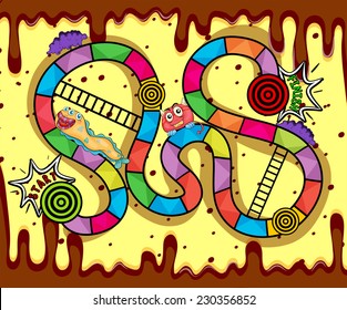 Chocolate Monster Themed Boardgame Stock Vector (Royalty Free ...