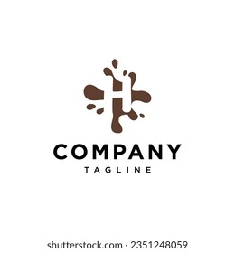 chocolate mud Letter H logo icon vector template.eps