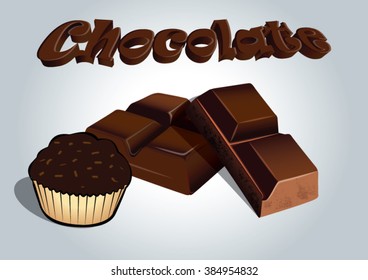 chocolate with chocolate muffin