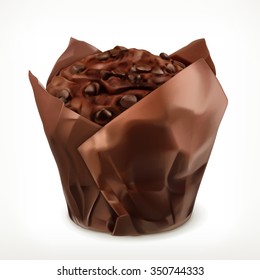 Chocolate Muffin, Vector Icon