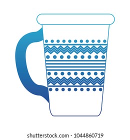 chocolate mug with crhistmas decoration