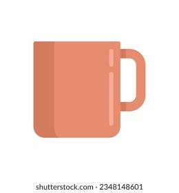 Chocolate mug icon flat vector. Coffee mug. Hot cup isolated