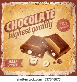 chocolate with nut vintage