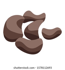 Chocolate nuts icon. Isometric of chocolate nuts vector icon for web design isolated on white background