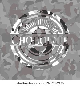 Chocolate on grey camo pattern
