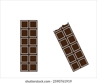 Chocolate on a white background