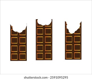 Chocolate on a white background