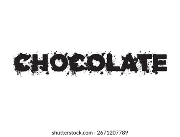Chocolate text isolated on white background vector