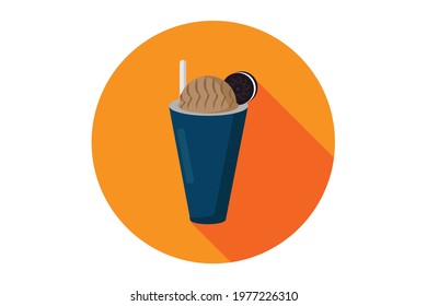 Chocolate Oreo Milkshake Vector Design