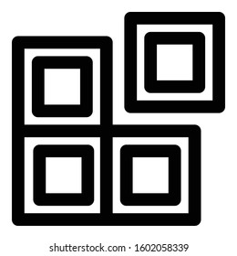 
Chocolate Outline bold Vector Icon which can be easily modified or Edited
