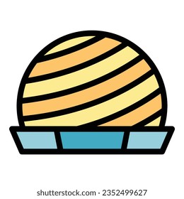 Chocolate pack icon outline vector. Candy food. Bakery dessert color flat