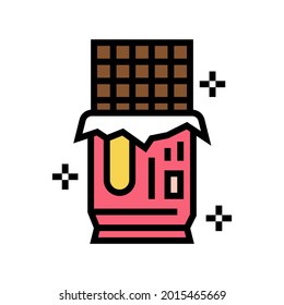 chocolate packaging color icon vector. chocolate packaging sign. isolated symbol illustration