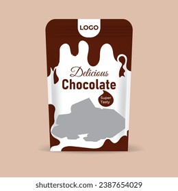 Chocolate packaging design vector template