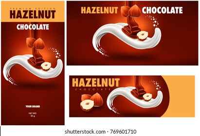 chocolate packaging with hazelnuts