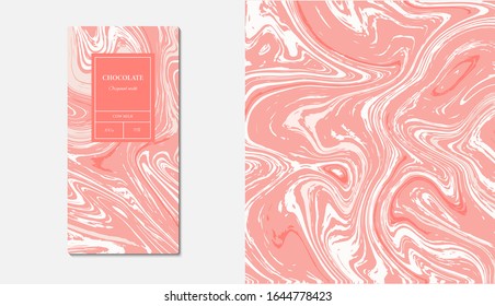  Chocolate packaging marble. Vector packaging template with modern marble patterns. Vector Set Of Chocolate Bar Package Designs. Trendy luxury product branding template with label pattern 