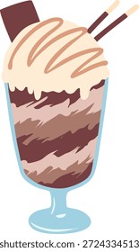 Ilustración plana de dulces de chocolate