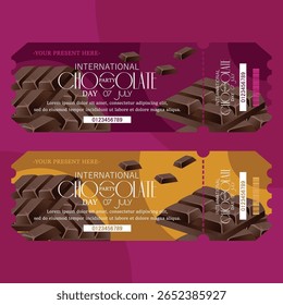 chocolate party tickets party invitations
