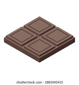 Chocolate paste bar icon. Isometric of chocolate paste bar vector icon for web design isolated on white background