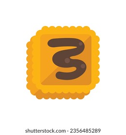 Chocolate paste biscuit icon flat vector. Spread jar. Cream cocoa isolated