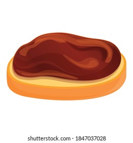 Chocolate paste cocoa icon. Cartoon of chocolate paste cocoa vector icon for web design isolated on white background