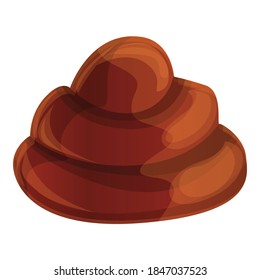 Chocolate paste icon. Cartoon of chocolate paste vector icon for web design isolated on white background
