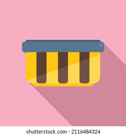 Chocolate paste milk icon flat vector. Cream food. Cocoa jar