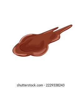 chocolate paste spash cartoon. food cocoa, dessert sweet, brown cream, ingredient dark, tasty spread, cacao chocolate paste spash vector illustration