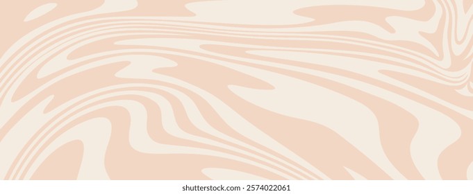 Chocolate pattern background. Abstract vector melting caramel cacao texture. Cream milk coffee swirl. Liquid choco peanut twirl bg. Psychedelic distorted trippy cocoa mass lines. Marble cake banner