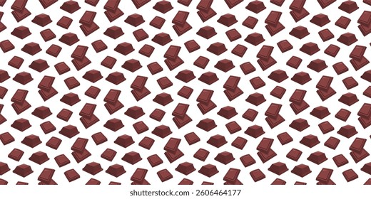 Chocolate Pattern background. dark chocolate bar seamless pattern background. Chocolate Seamless Pattern background.