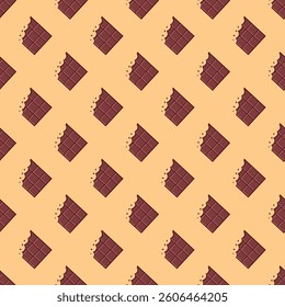 Chocolate Pattern background. dark chocolate bar seamless pattern background. Chocolate Seamless Pattern background.