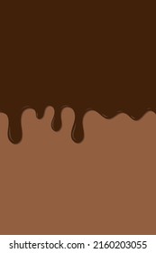 Chocolate pattern. Bright food card. Chocolate and choco glaze. Chocolate glaze pattern background. Vector illustration