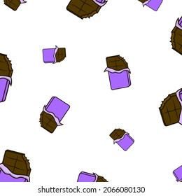 Chocolate pattern sweet food vector dessert pastry tasty cream