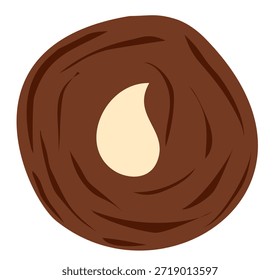 Ilustração plana de biscoito de amendoim de chocolate