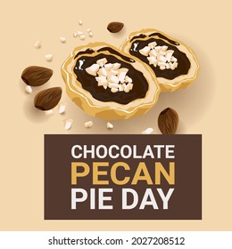 Chocolate Pecan Pie Day Vector Image