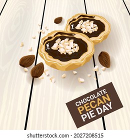 Chocolate Pecan Pie Day Vector Image