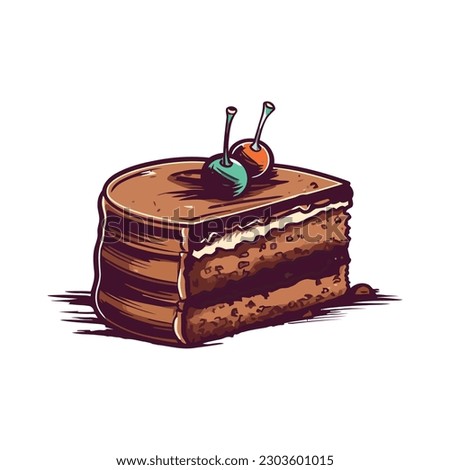 chocolate pie design over white