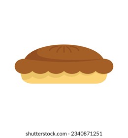 Schokoladenkuchen-Symbol. Flache Illustration von Schokoladenkuchen, Vektorsymbol für Webdesign einzeln
