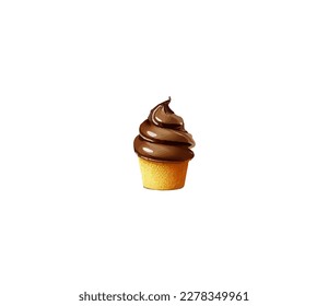 Chocolate pie vector illustration isolated on white background	