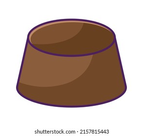 chocolate piece illustration over white
