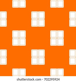 Chocolate piece pattern repeat seamless in orange color for any design. Vector geometric illustration