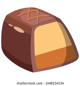 chocolate piece Simple Illustration Clip Art Vector