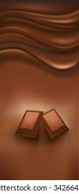 chocolate pieces background